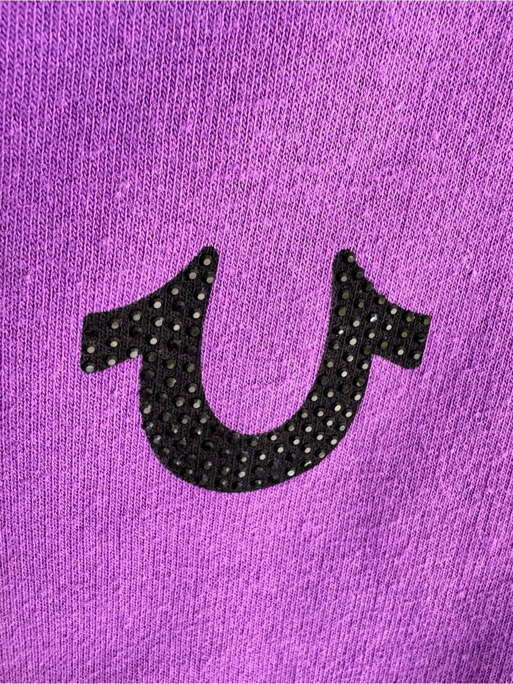 True Religion Purple Short-Sleeve Zip-Up Hoodie - Picture 9 of 13